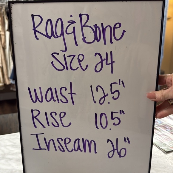 Rag & Bone Black Tapered Leg Slim Boyfriend Jeans Size 24 - Picture 2 of 15